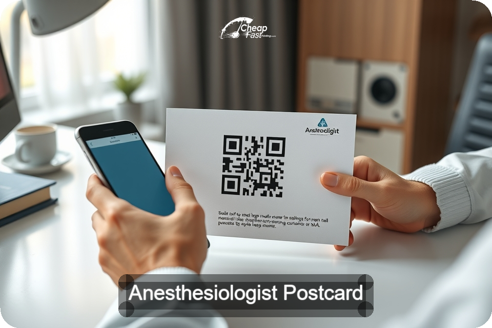 Anesthesiologist Postcard Sample 02 · 6" x 9" design sample