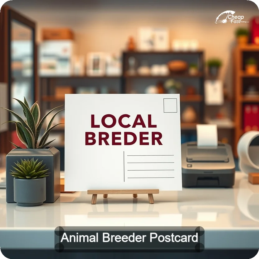 Animal Breeder Postcard Sample 06 · 5" x 5" design sample
