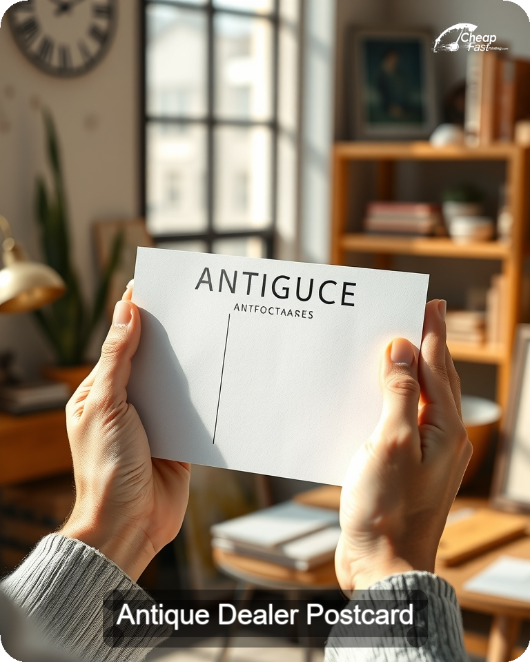 Antique Dealer Postcard Sample 06 · 4.25" x 5.5" design sample