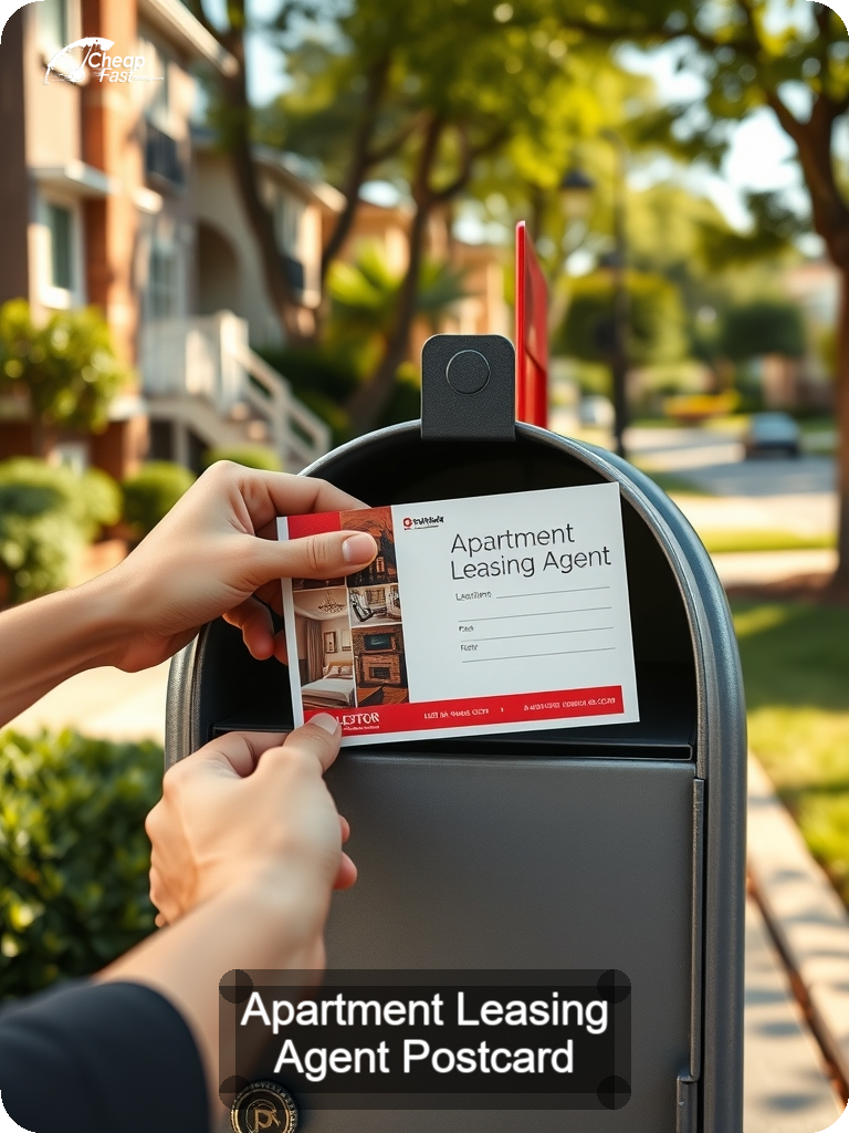 Apartment Leasing Agent Postcard Sample 02 · 5" x 7" design sample