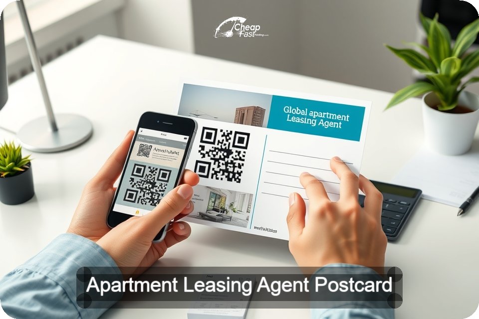 Apartment Leasing Agent Postcard Sample 03 · 6" x 9" design sample