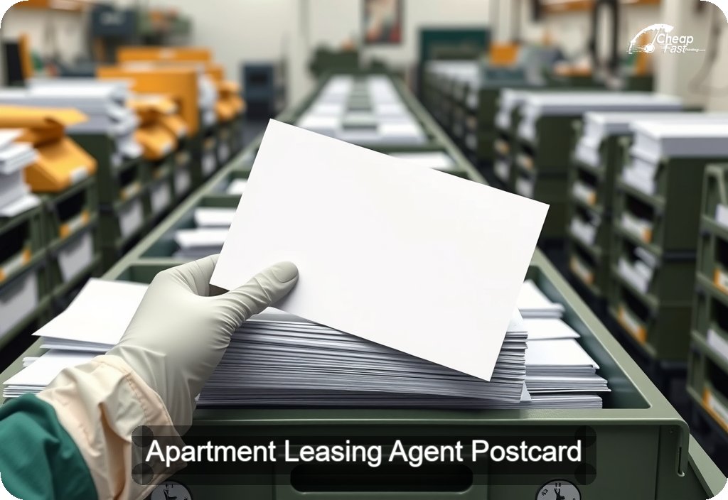 Apartment Leasing Agent Postcard Sample 04 · 6" x 11" design sample