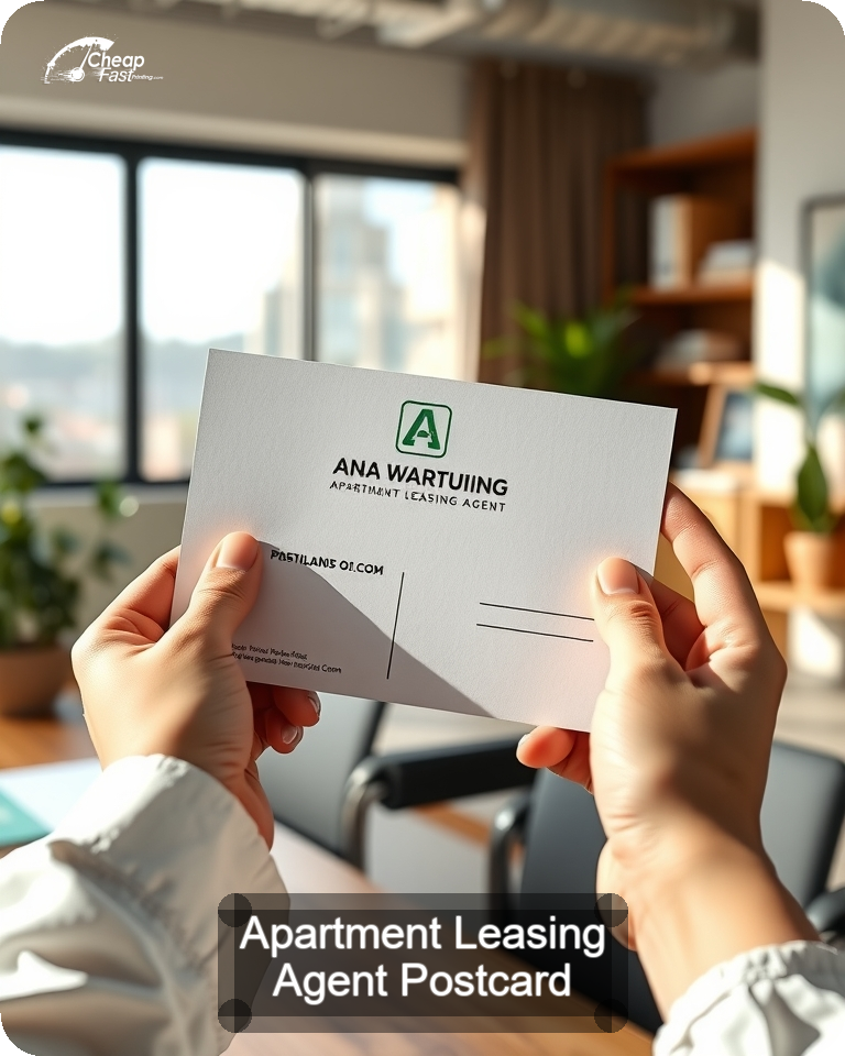 Apartment Leasing Agent Postcard Sample 06 · 4.25" x 5.5" design sample