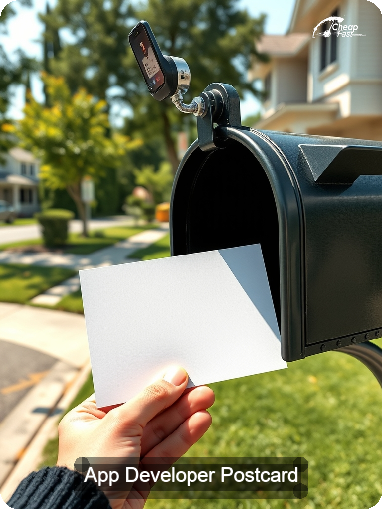 App Developer Postcard Sample 10 · 5" x 7" design sample