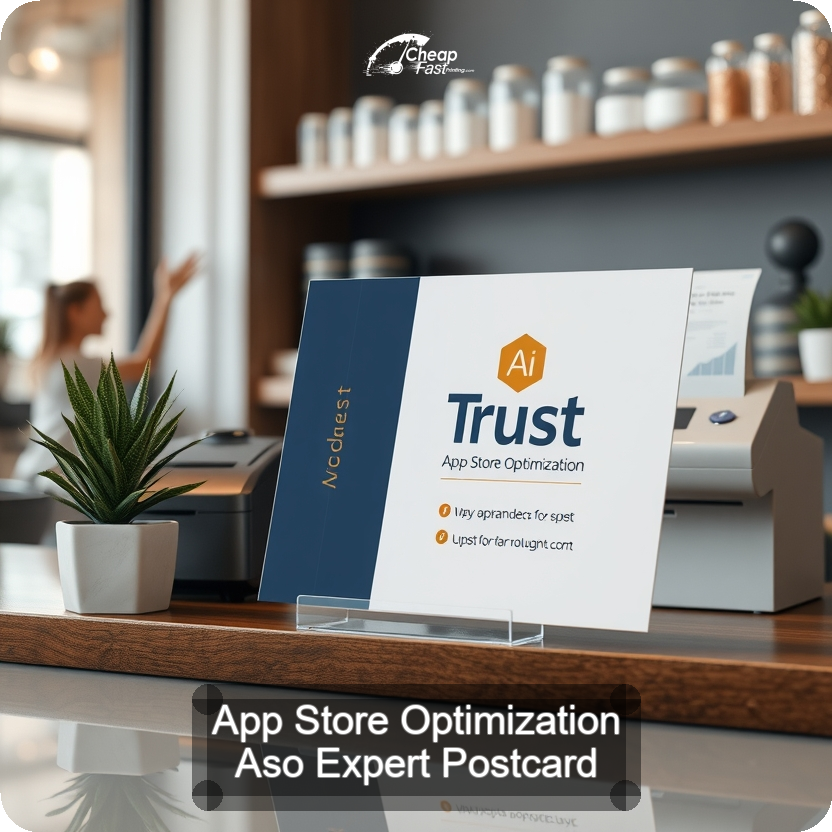 App Store Optimization Aso Expert Postcard Sample 01 · 5" x 5" design sample