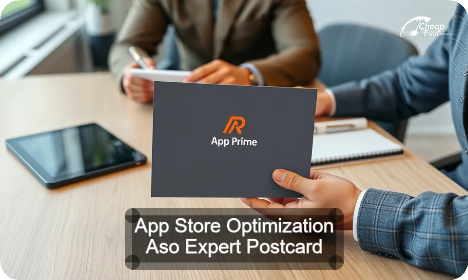 App Store Optimization Aso Expert Postcard Sample 03 · 4" x 9" design sample