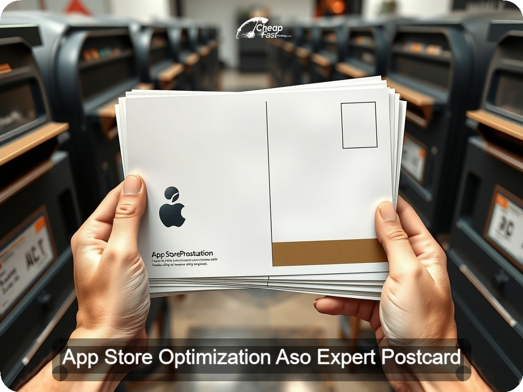 App Store Optimization Aso Expert Postcard Sample 05 · 6.5" x 9" design sample