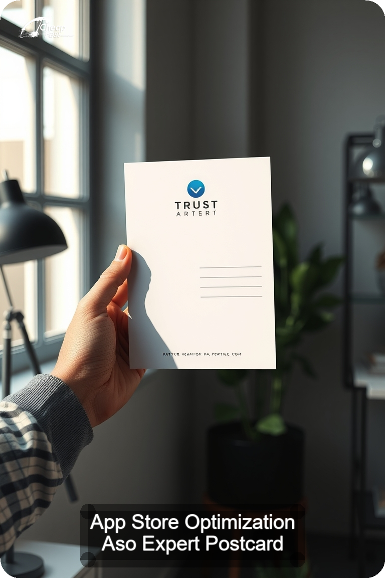 App Store Optimization Aso Expert Postcard Sample 06 · 4.5" x 11" design sample