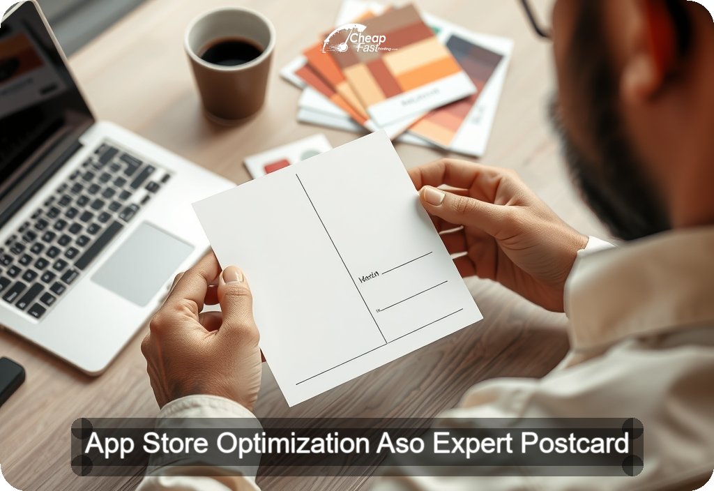 App Store Optimization Aso Expert Postcard Sample 07 · 4" x 6" design sample
