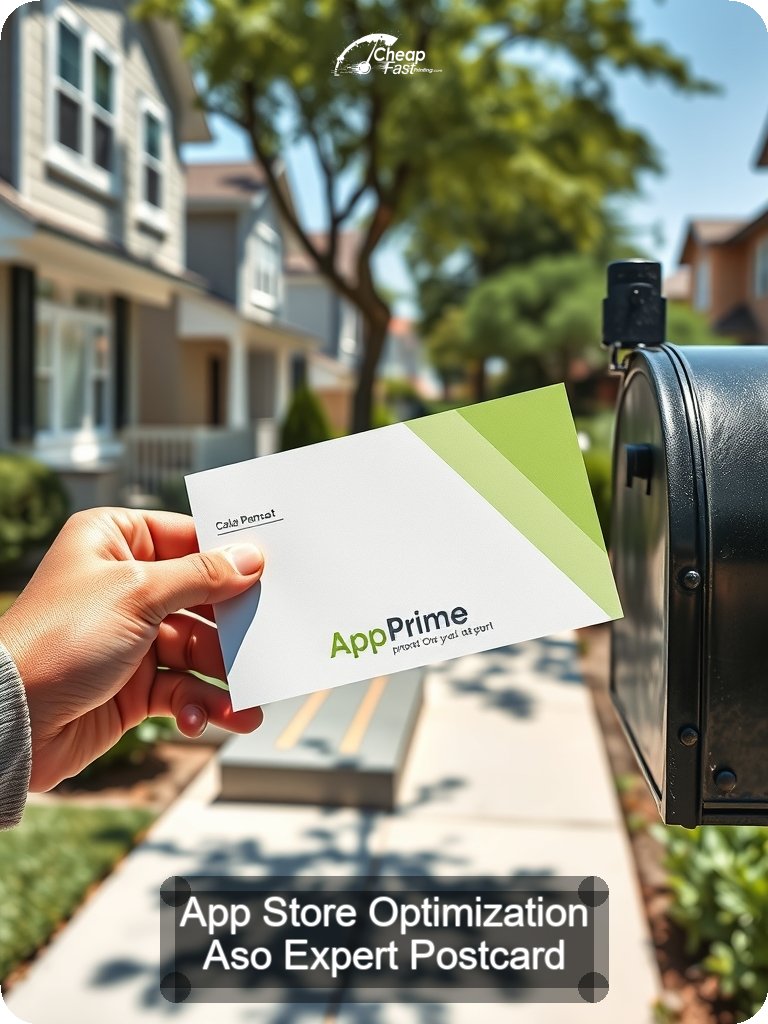 App Store Optimization Aso Expert Postcard Sample 08 · 5" x 7" design sample