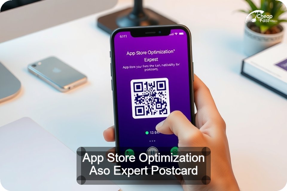 App Store Optimization Aso Expert Postcard Sample 09 · 6" x 9" design sample