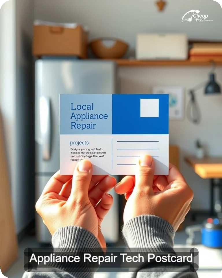 Appliance Repair Tech Postcard Sample 03 · 4.25" x 5.5" design sample