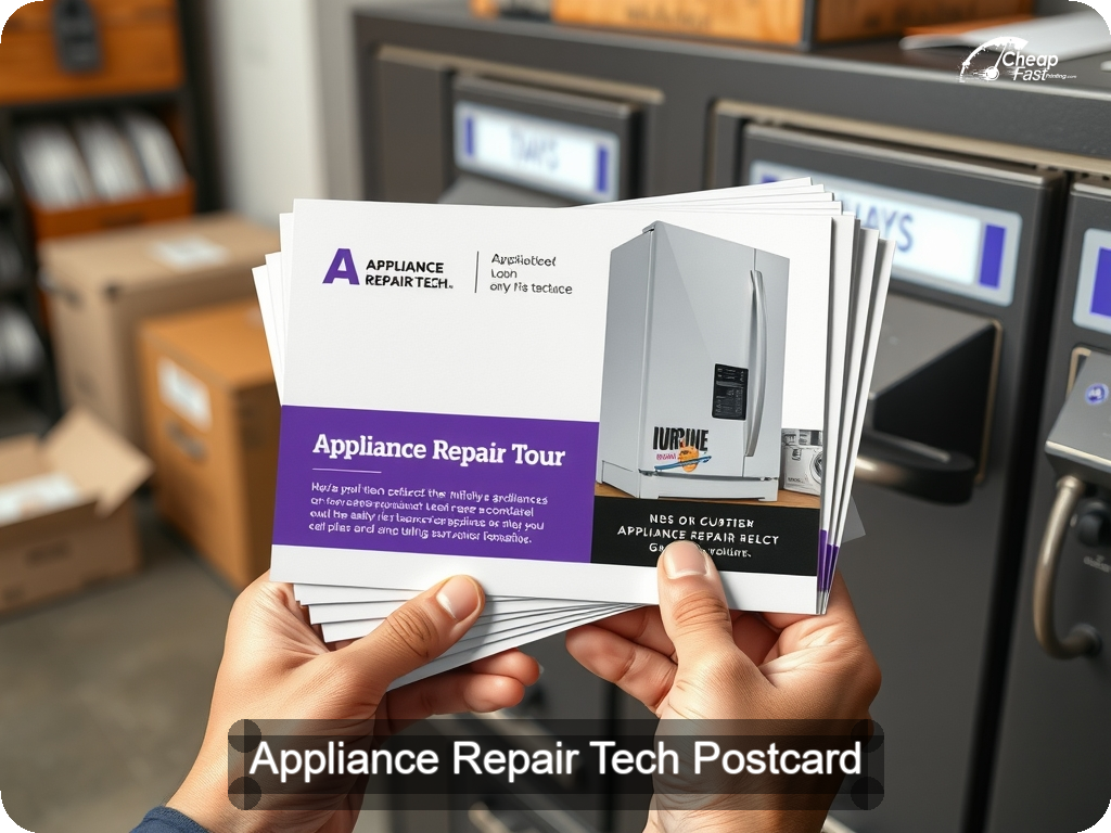 Appliance Repair Tech Postcard Sample 06 · 6.5" x 9" design sample