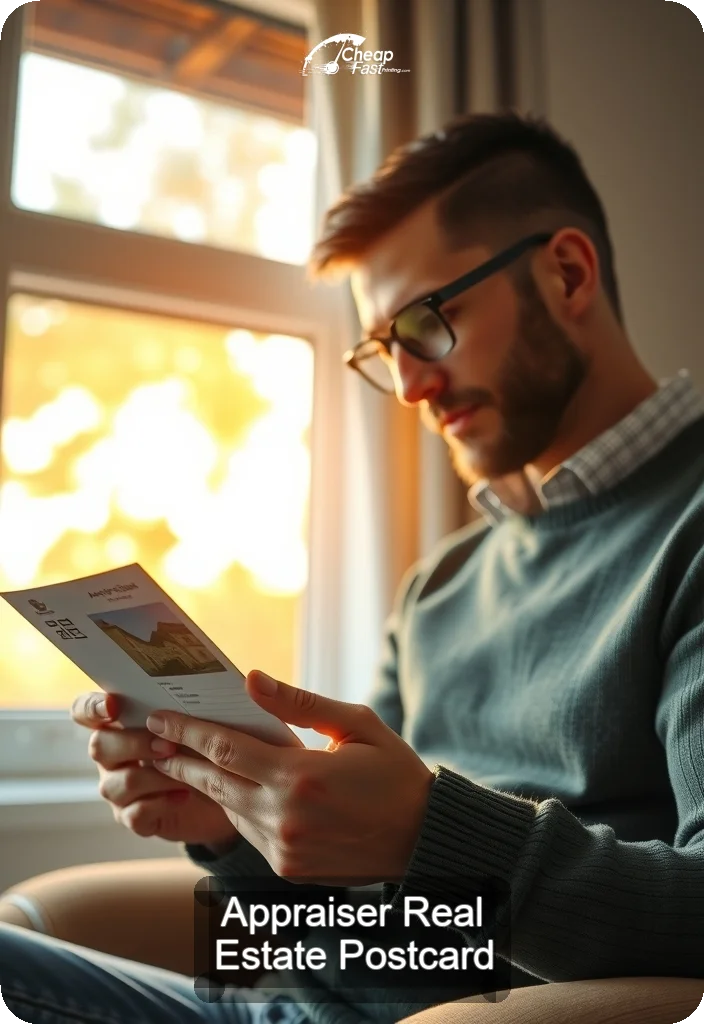 Appraiser Real Estate Postcard Sample 05 · 4.5" x 6.5" design sample