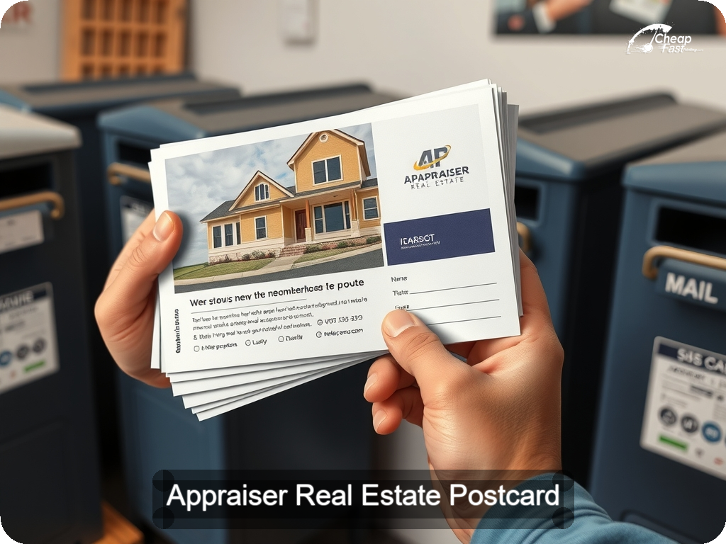 Appraiser Real Estate Postcard Sample 06 · 6.5" x 9" design sample