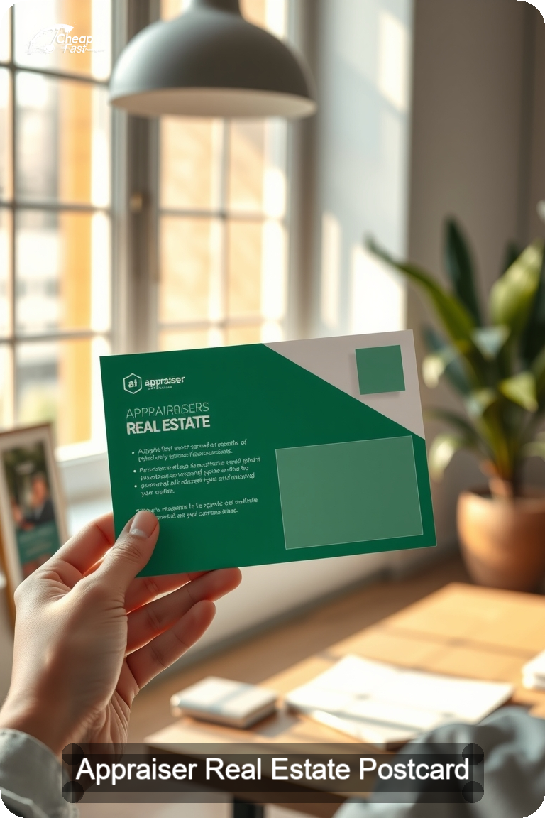 Appraiser Real Estate Postcard Sample 07 · 4.5" x 11" design sample