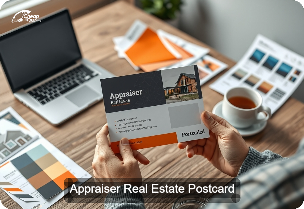 Appraiser Real Estate Postcard Sample 08 · 4" x 6" design sample