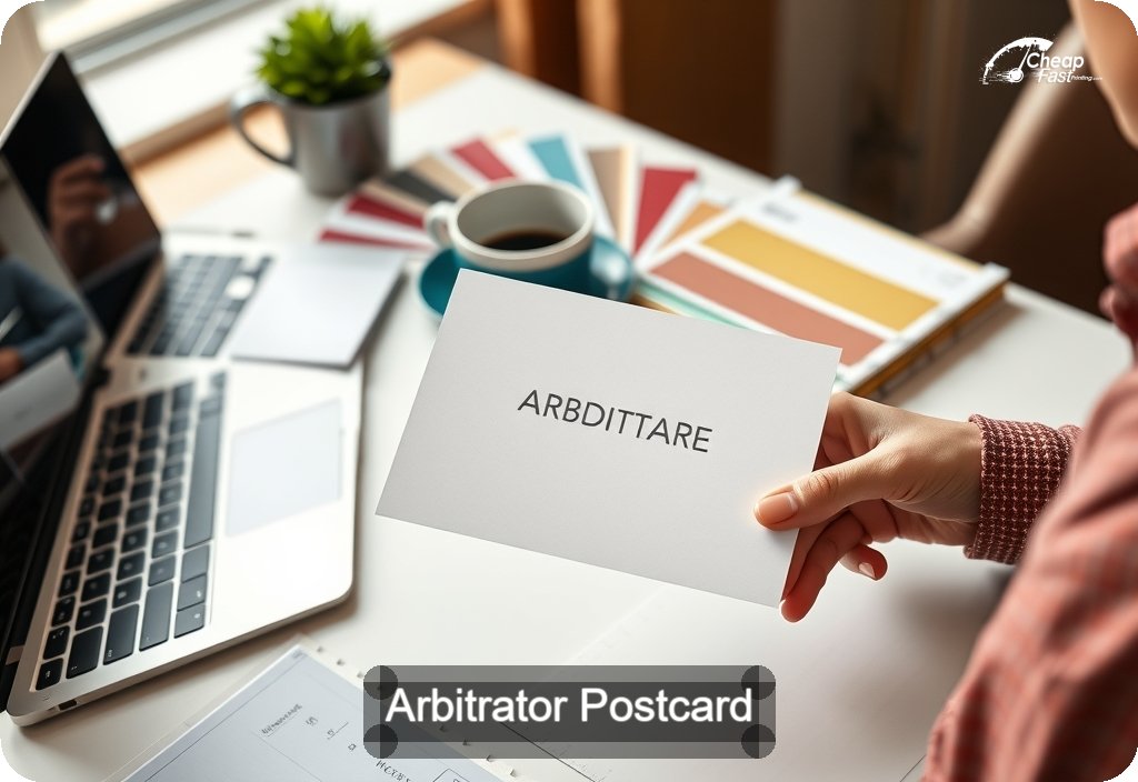 Arbitrator Postcard Sample 02 · 4" x 6" design sample