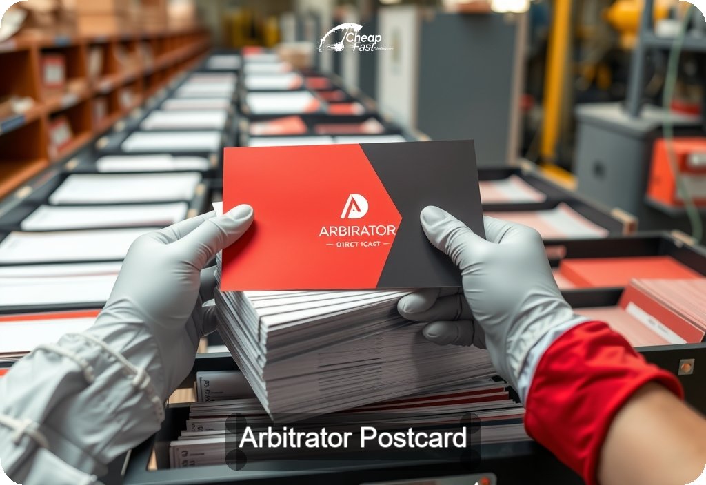 Arbitrator Postcard Sample 05 · 6" x 11" design sample