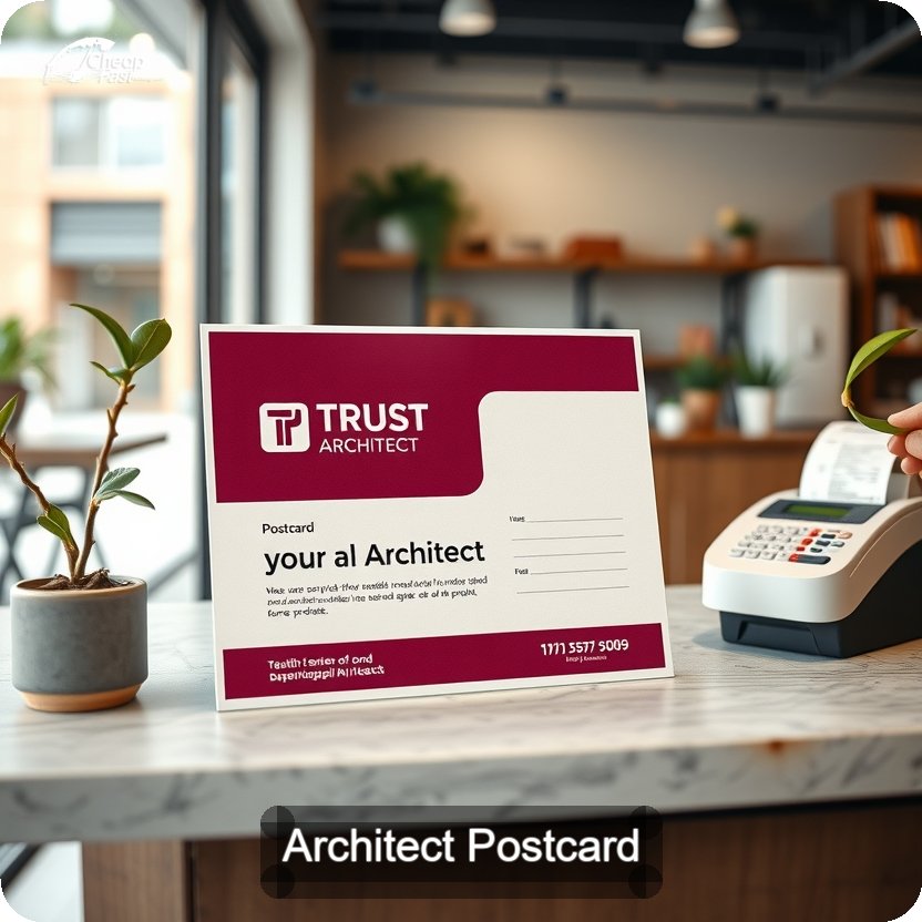 Architect Postcard Sample 01 · 5" x 5" design sample