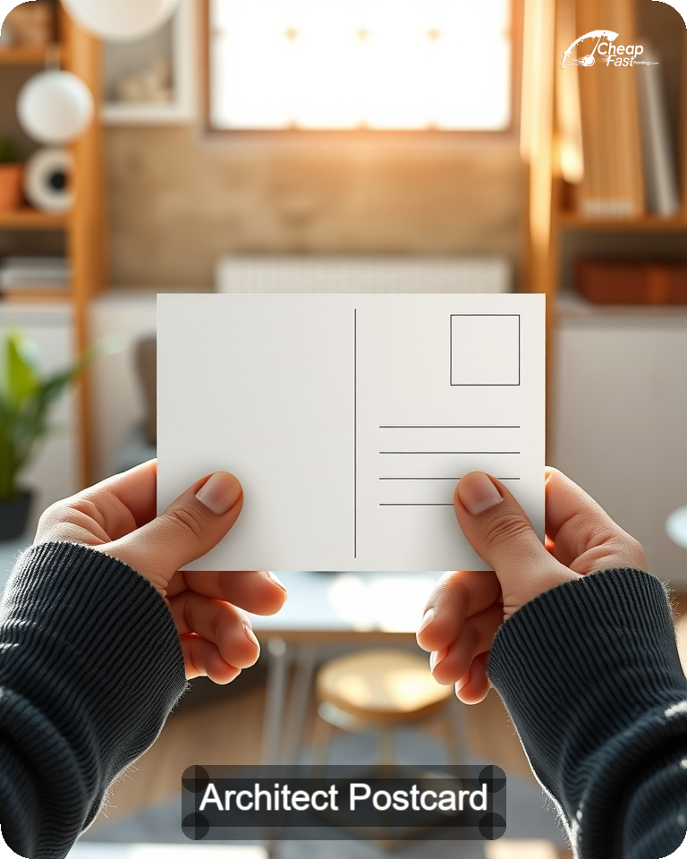 Architect Postcard Sample 02 · 4.25" x 5.5" design sample