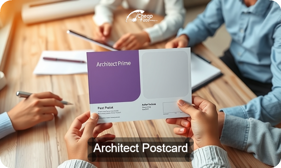 Architect Postcard Sample 03 · 4" x 9" design sample