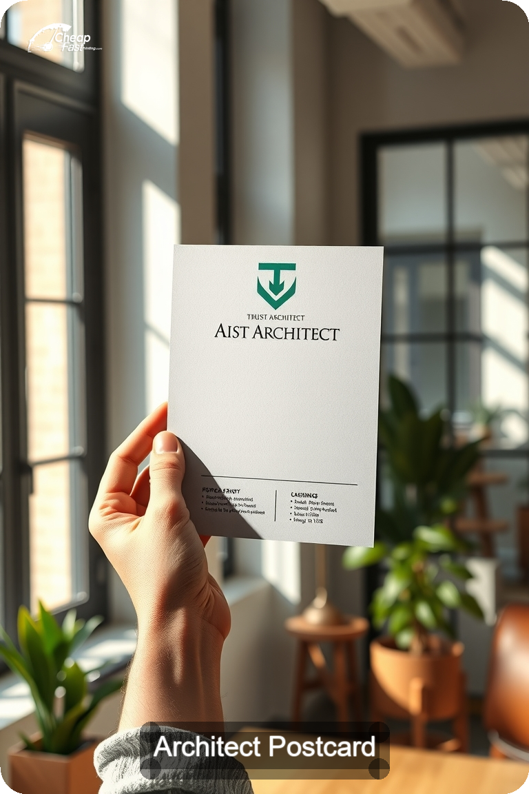 Architect Postcard Sample 06 · 4.5" x 11" design sample