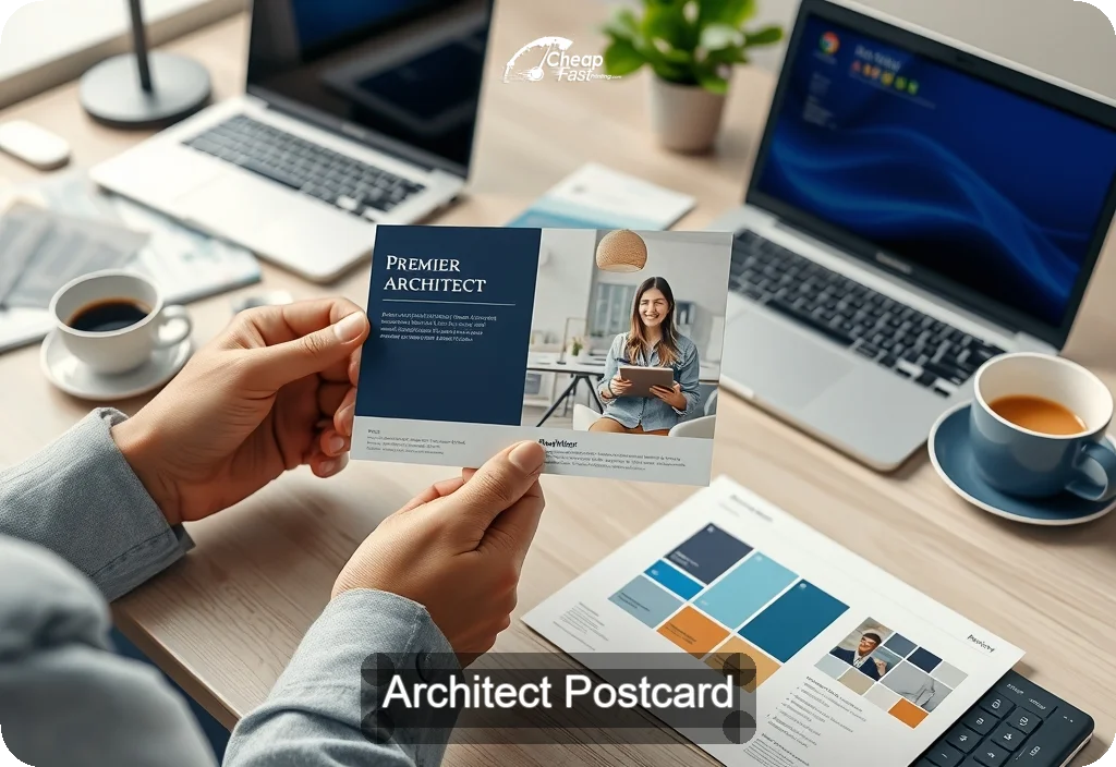 Architect Postcard Sample 07 · 4" x 6" design sample