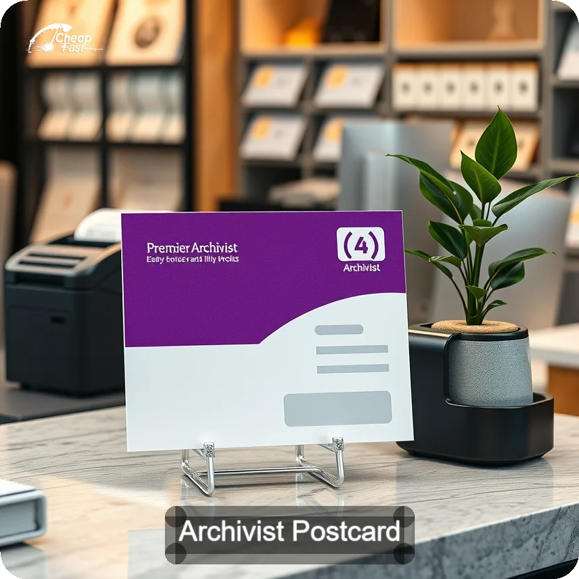 Archivist Postcard Sample 05 · 5" x 5" design sample