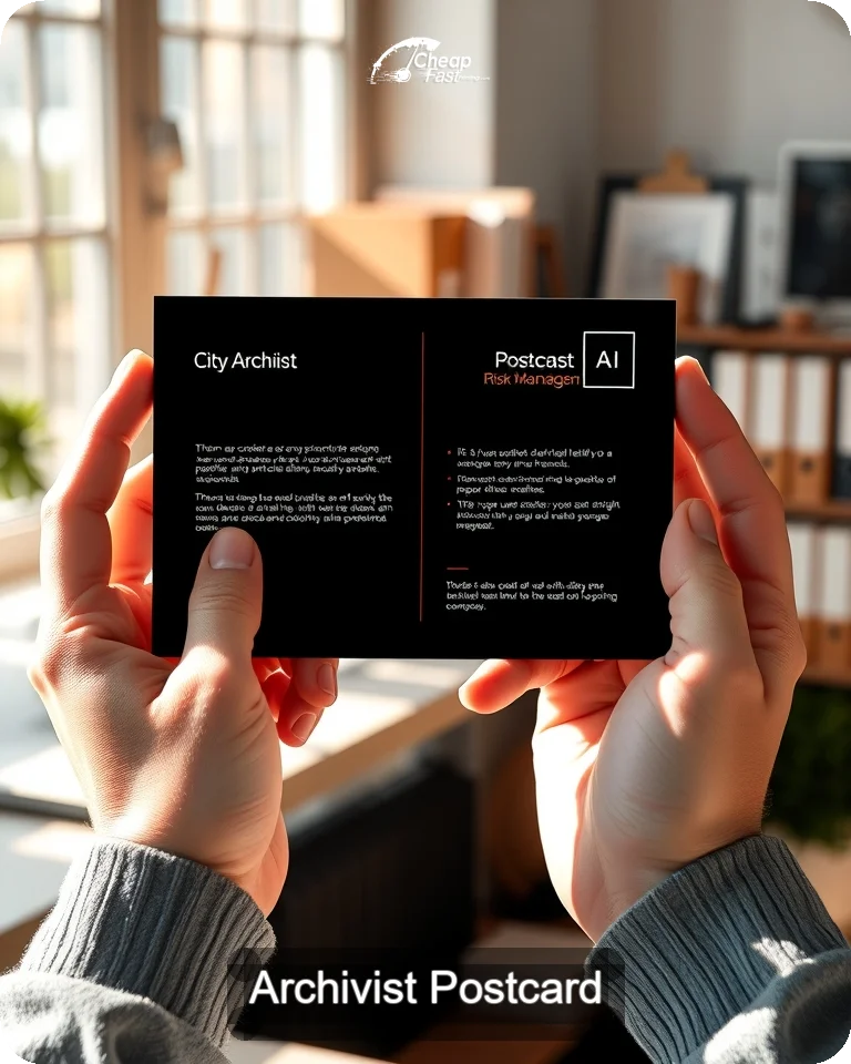 Archivist Postcard Sample 06 · 4.25" x 5.5" design sample