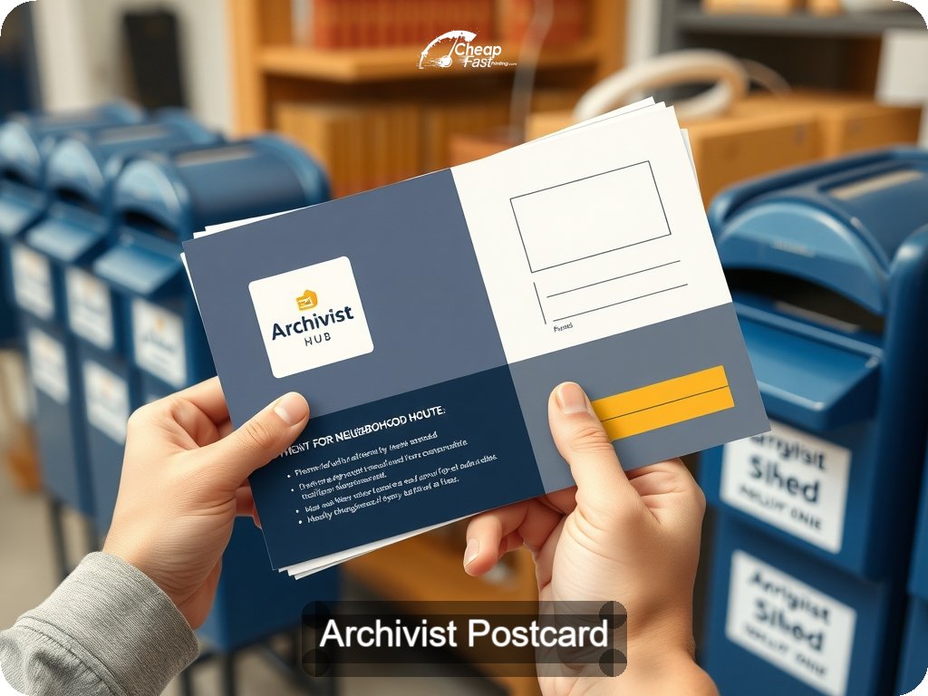Archivist Postcard Sample 09 · 6.5" x 9" design sample