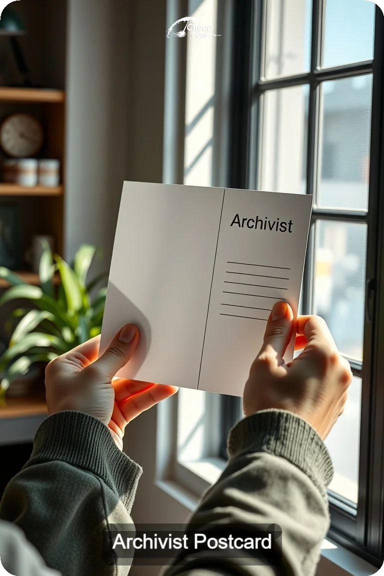 Archivist Postcard Sample 10 · 4.5" x 11" design sample