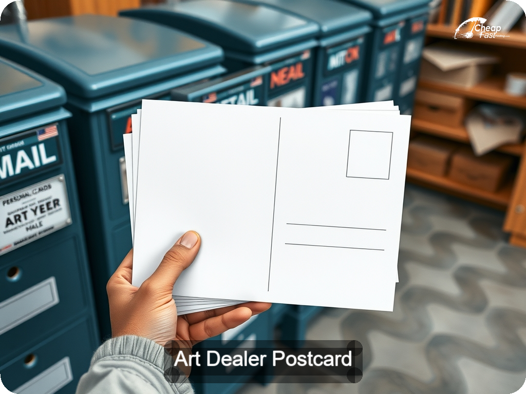 Art Dealer Postcard Sample 03 · 6.5" x 9" design sample