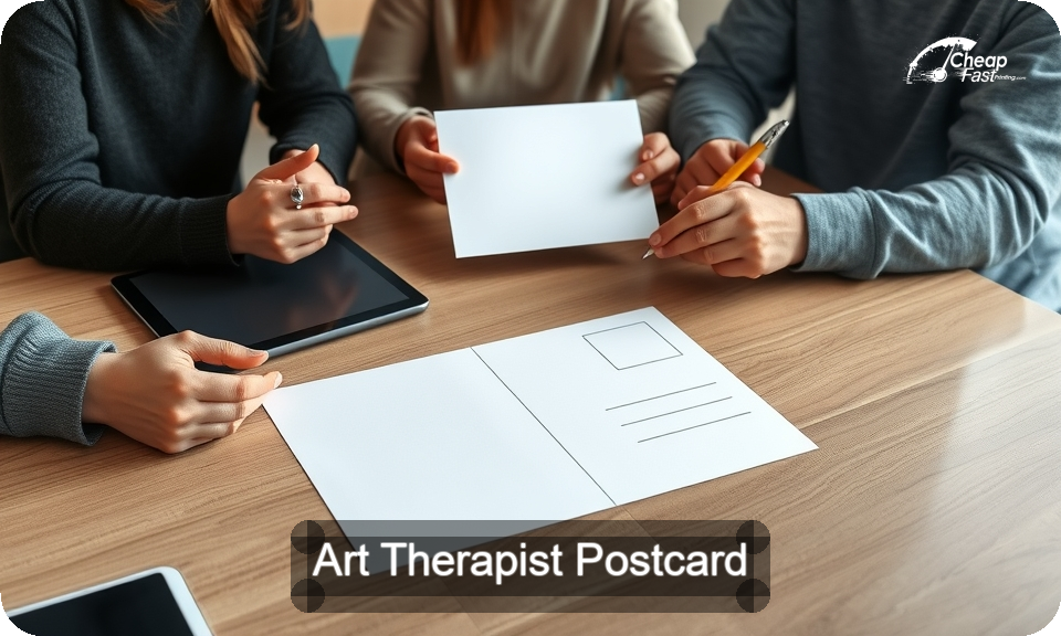 Art Therapist Postcard Sample 01 · 4" x 9" design sample