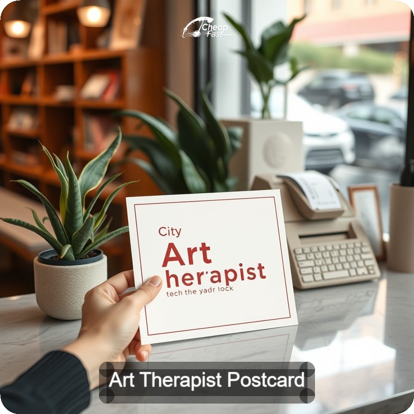 Art Therapist Postcard Sample 09 · 5" x 5" design sample