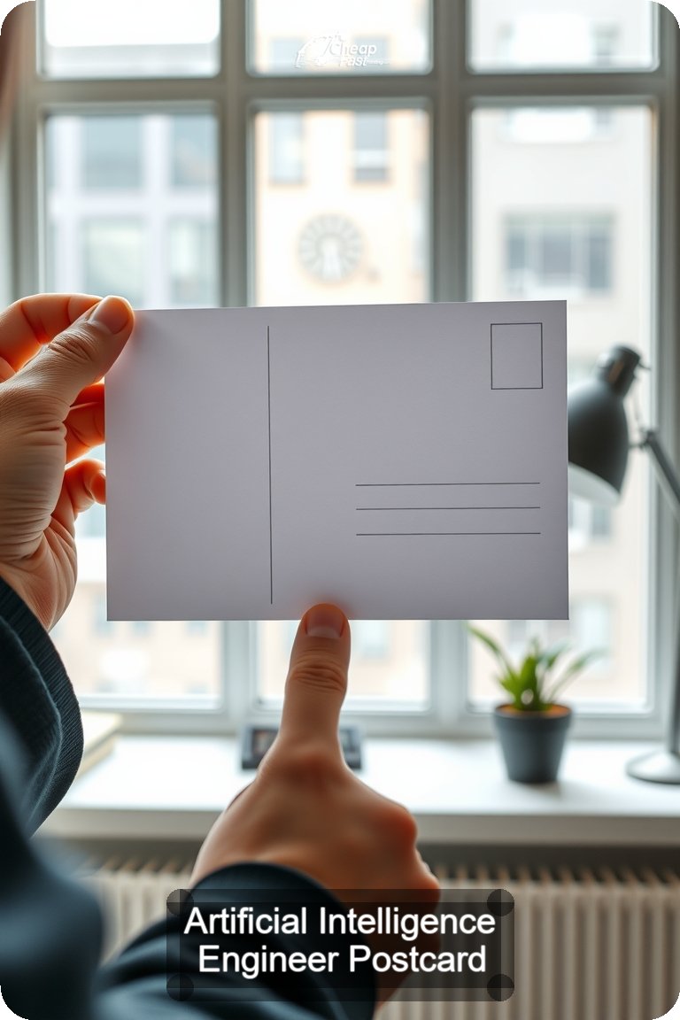 Artificial Intelligence Engineer Postcard Sample 04 · 4.5" x 11" design sample