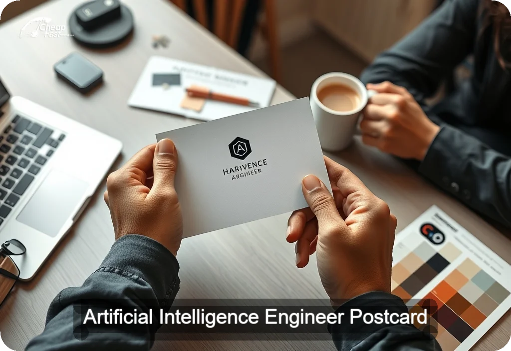 Artificial Intelligence Engineer Postcard Sample 05 · 4" x 6" design sample