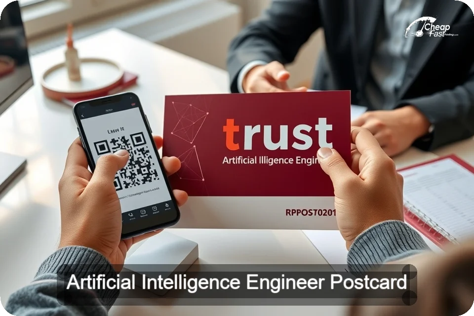 Artificial Intelligence Engineer Postcard Sample 07 · 6" x 9" design sample