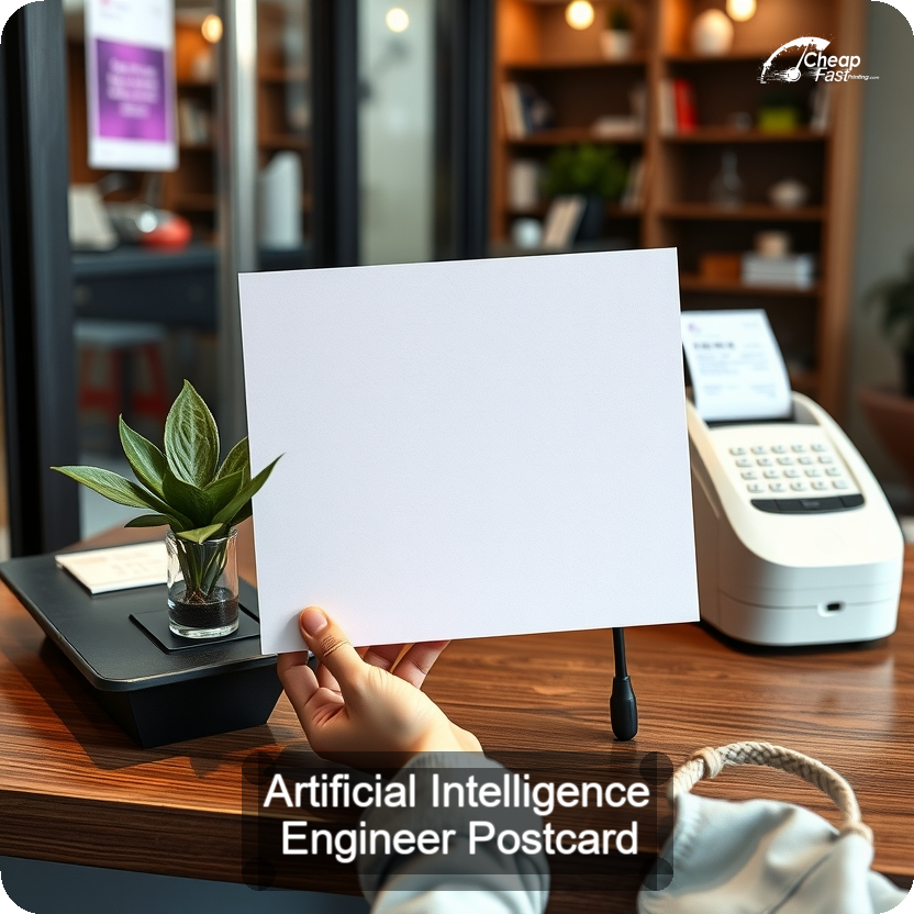 Artificial Intelligence Engineer Postcard Sample 09 · 5" x 5" design sample