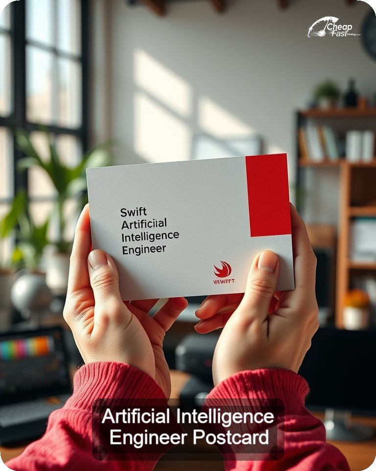 Artificial Intelligence Engineer Postcard Sample 10 · 4.25" x 5.5" design sample