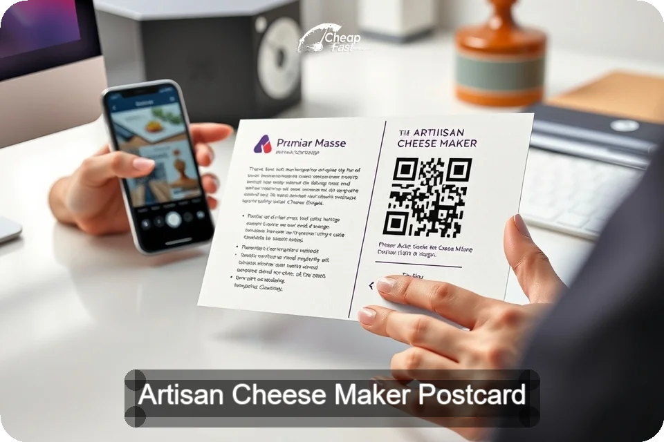Artisan Cheese Maker Postcard Sample 01 · 6" x 9" design sample