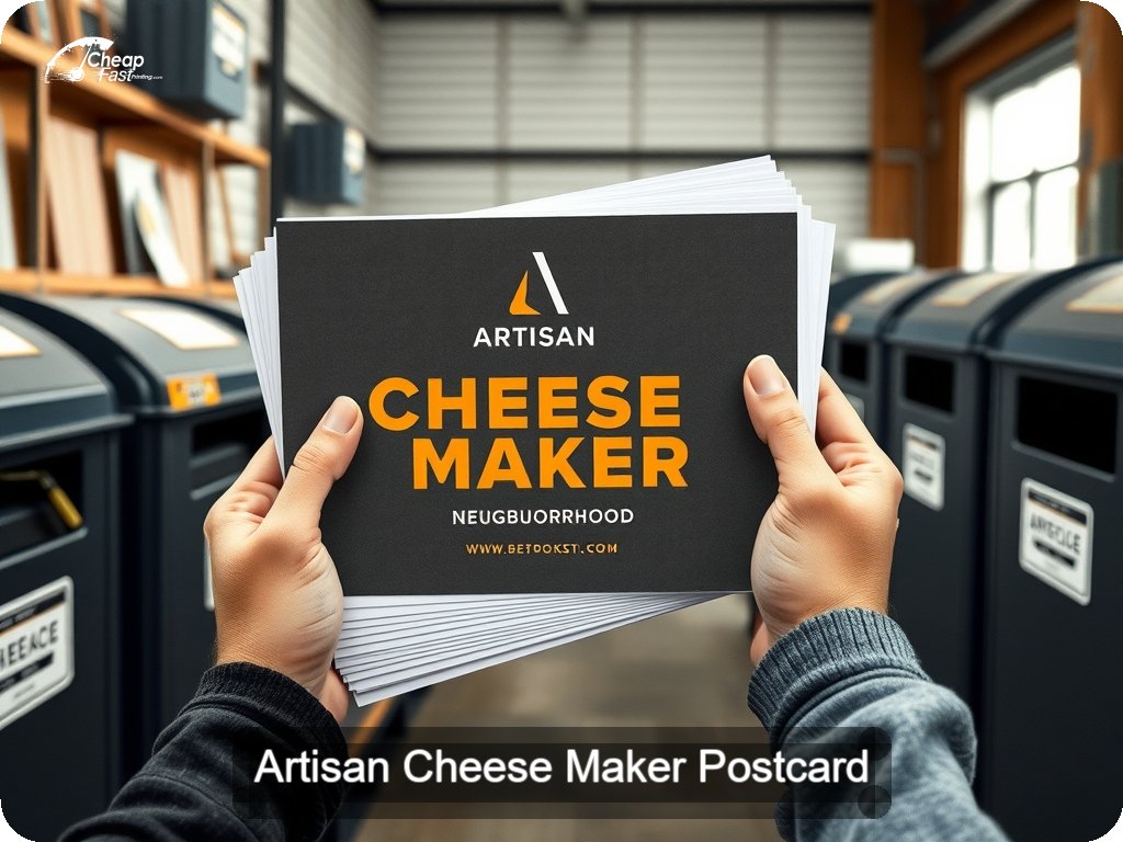 Artisan Cheese Maker Postcard Sample 07 · 6.5" x 9" design sample