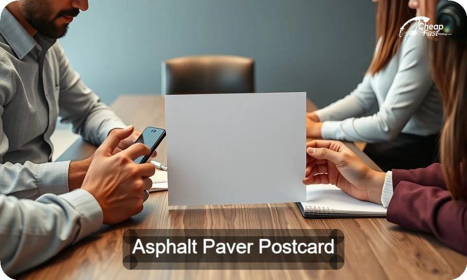 Asphalt Paver Postcard Sample 03 · 4" x 9" design sample