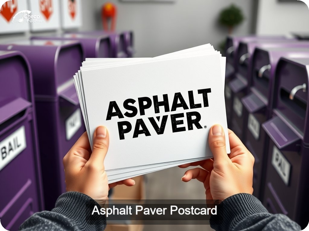 Asphalt Paver Postcard Sample 05 · 6.5" x 9" design sample