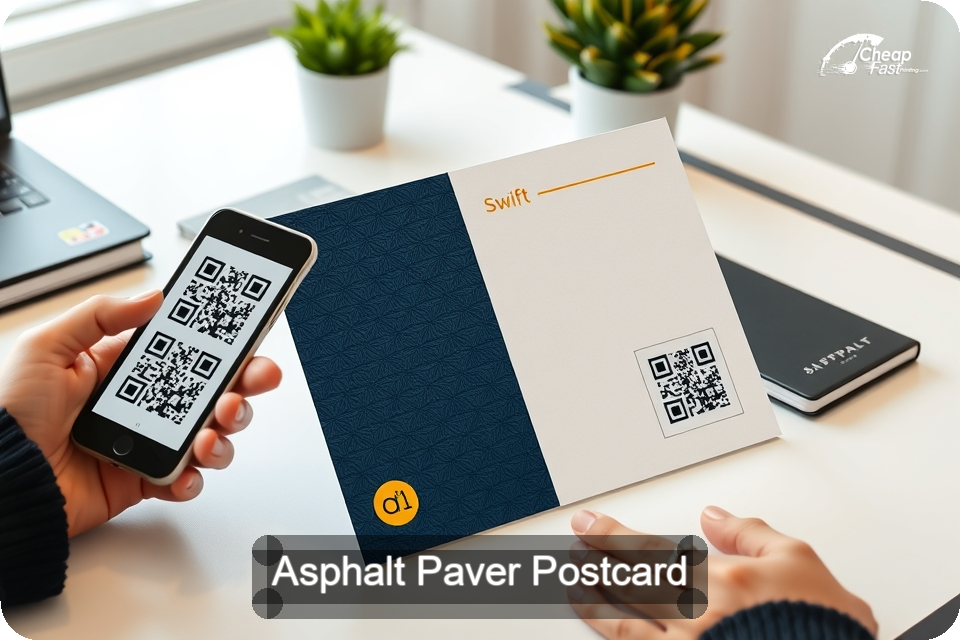 Asphalt Paver Postcard Sample 09 · 6" x 9" design sample