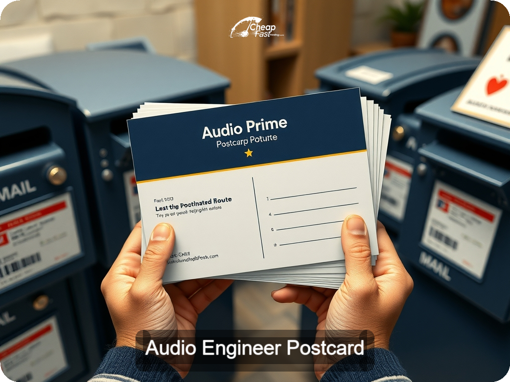 Audio Engineer Postcard Sample 01 · 6.5" x 9" design sample