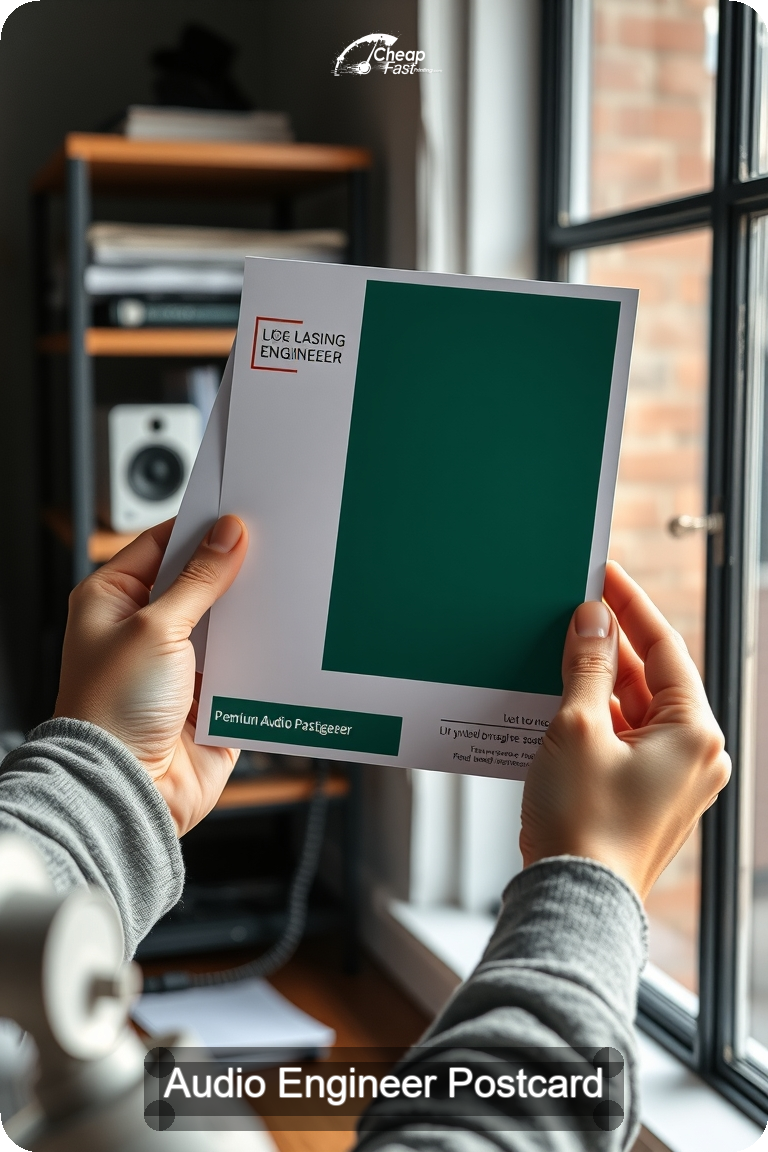 Audio Engineer Postcard Sample 02 · 4.5" x 11" design sample