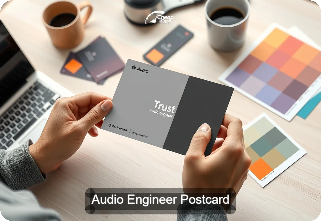 Audio Engineer Postcard Sample 03 · 4" x 6" design sample