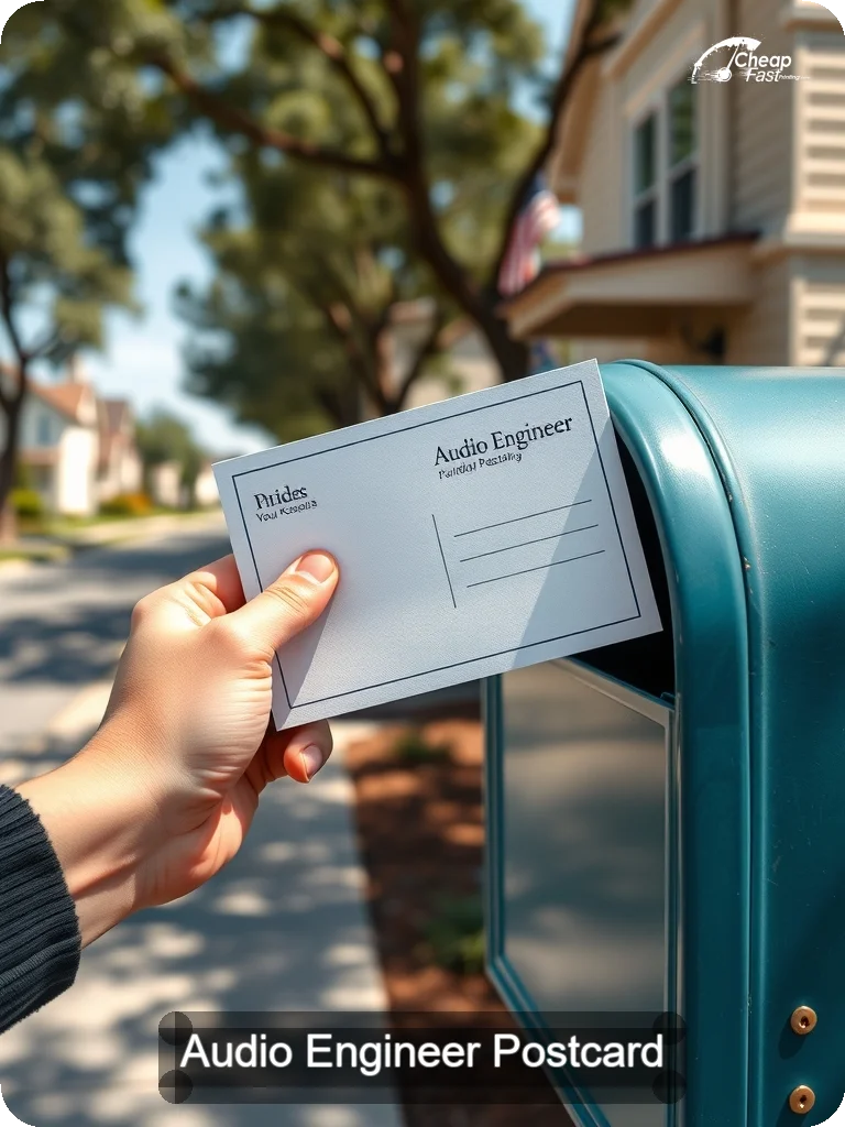 Audio Engineer Postcard Sample 04 · 5" x 7" design sample