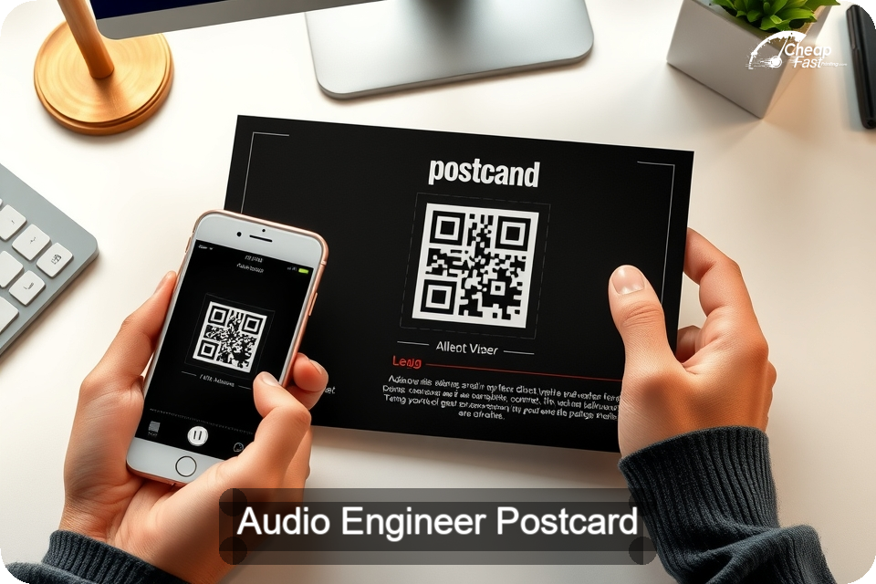 Audio Engineer Postcard Sample 05 · 6" x 9" design sample